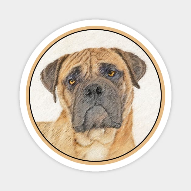 Cane Corso Painting - Cute Original Dog Art Magnet by Alpen Designs